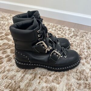 Jimmy choo Calfskin Breeze Biker Combat Boots